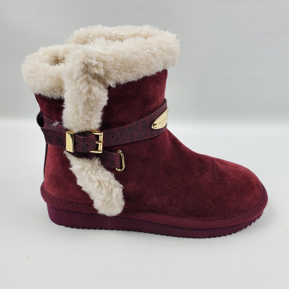 Michael Kors Women Suede Fur Shearling Lined Winter Boots - Picture 10 of 10